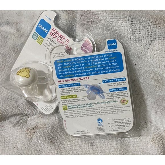 Newborn Pacifier Lot Single MAM Silicone Nipple BPA Free Ortho Nipple Easy Hold - Picture 4 of 6